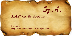 Szőke Arabella névjegykártya